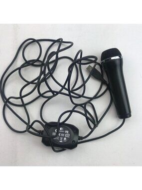 Logitech Black Microphone USB Wired 5.5" Gaming Karaoke